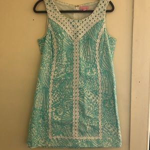 Lilly Pulitzer macfarlane shift dress sea cups 14